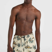 Mix and Match Cali Print 15'' Badehose | Beige Venice Beach