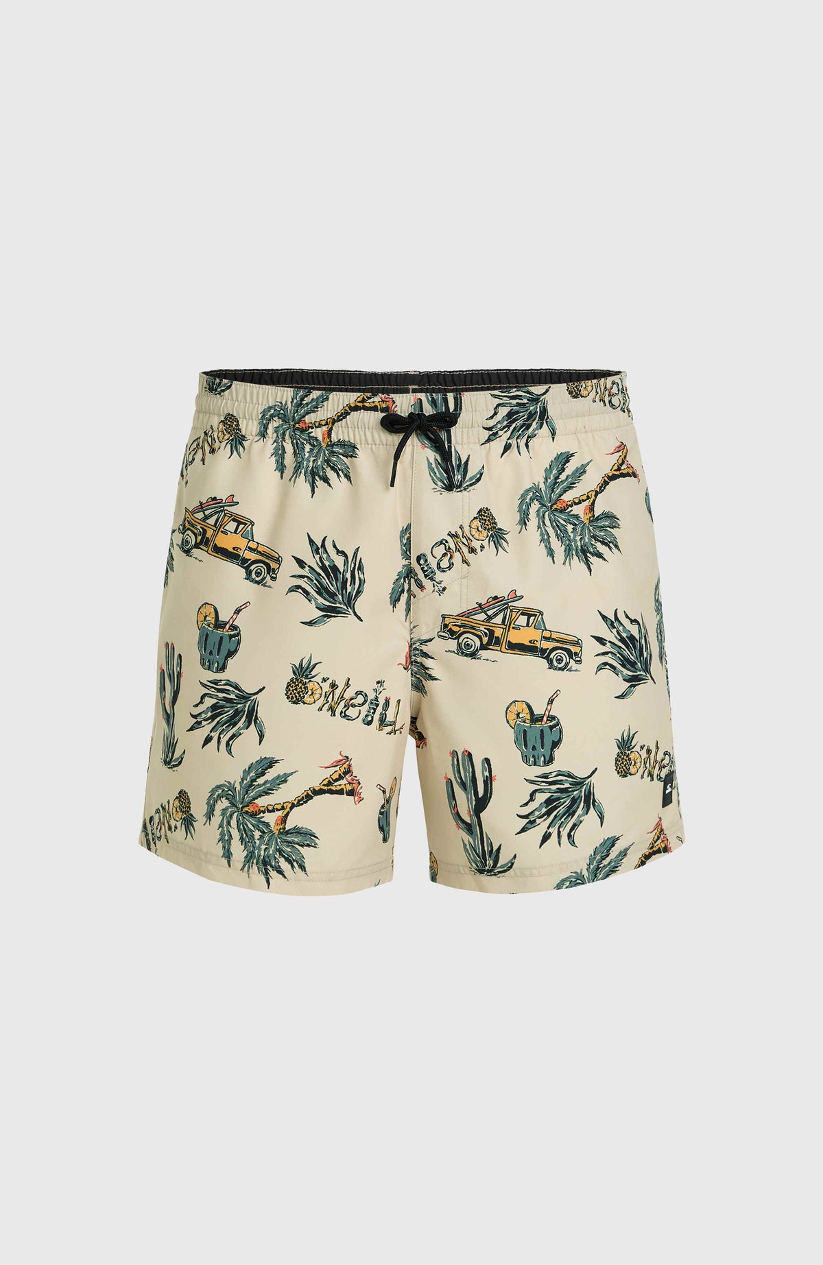 Mix and Match Cali Print 15'' Badehose | Beige Venice Beach
