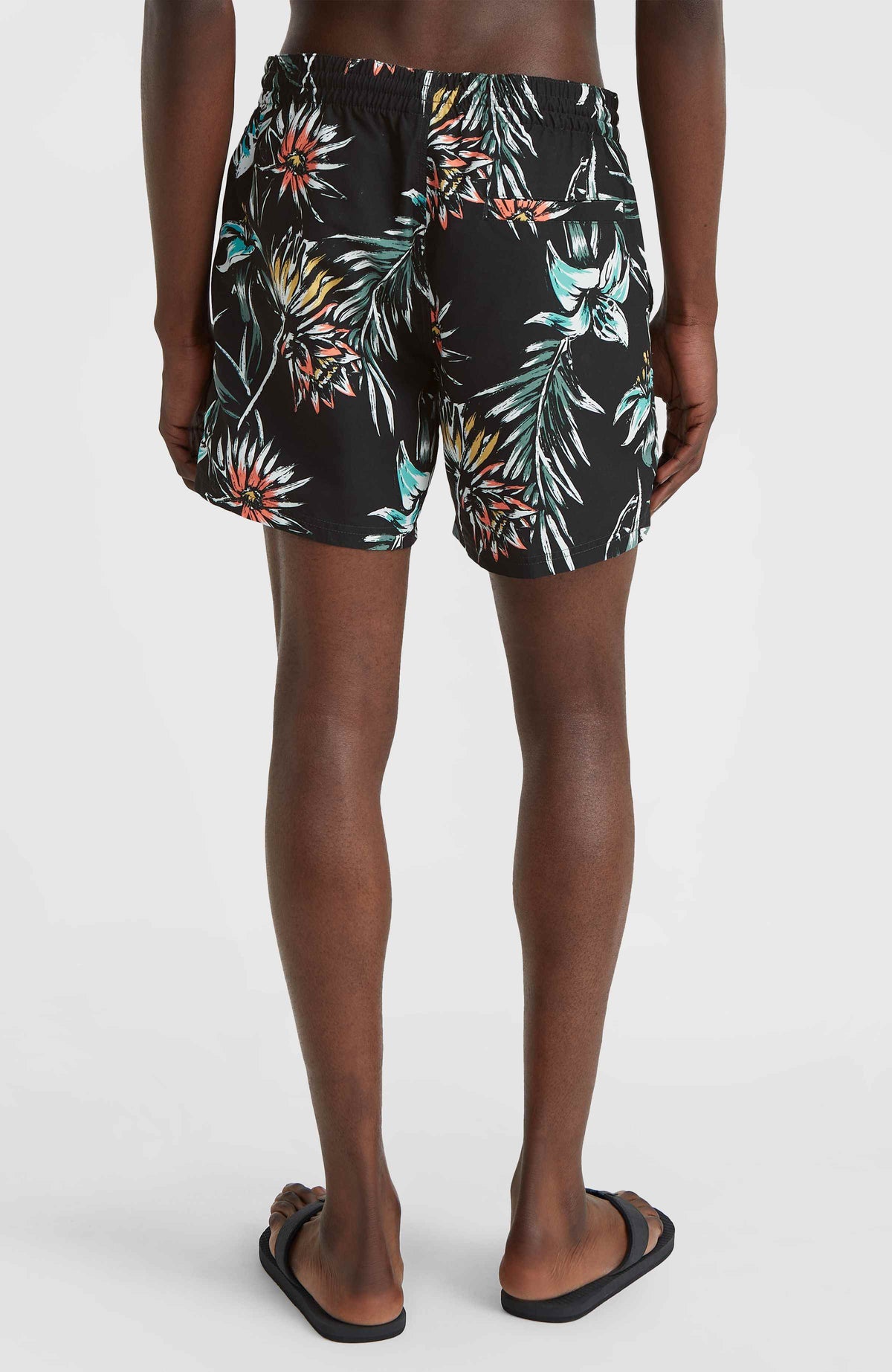 Mix and Match Cali Print 15'' Badehose | Black Tropicana
