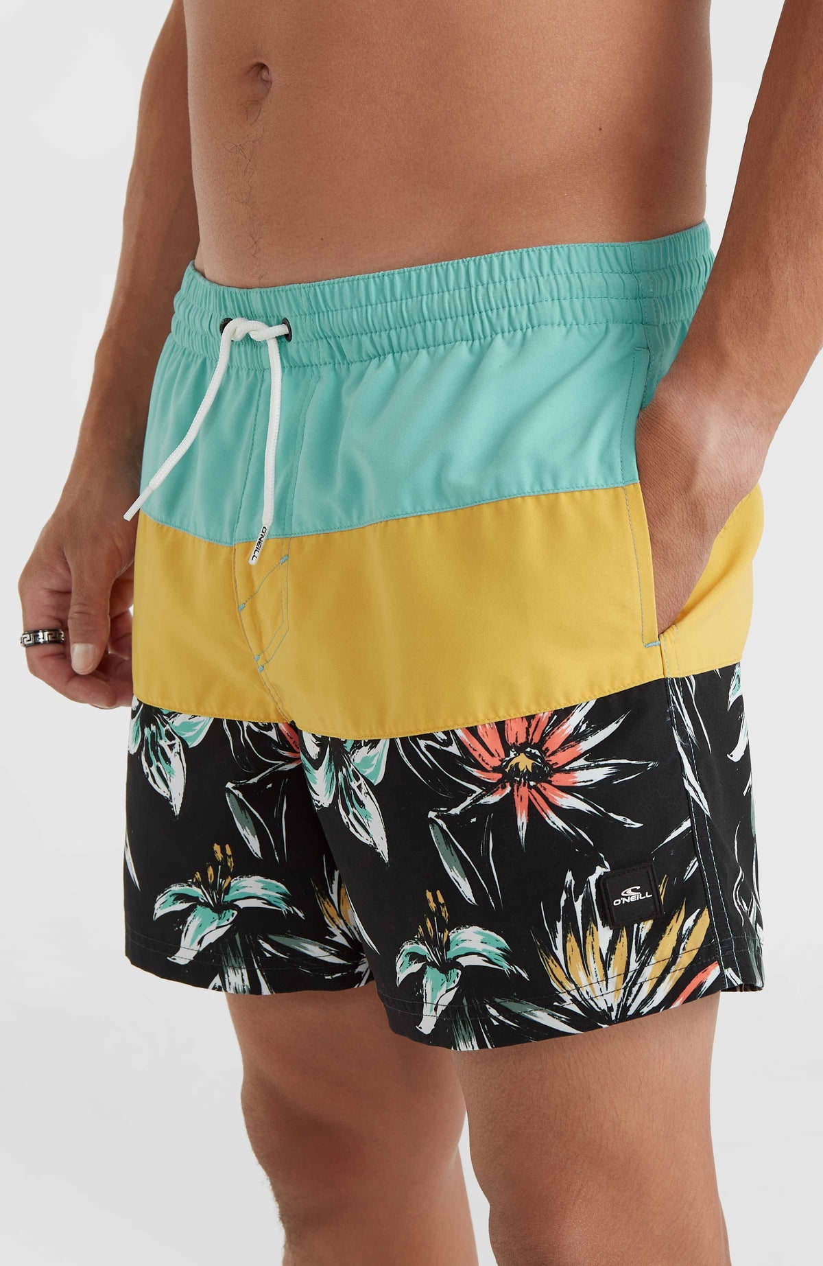 Mix and Match Cali Block 15'' Badehose | Golden Haze