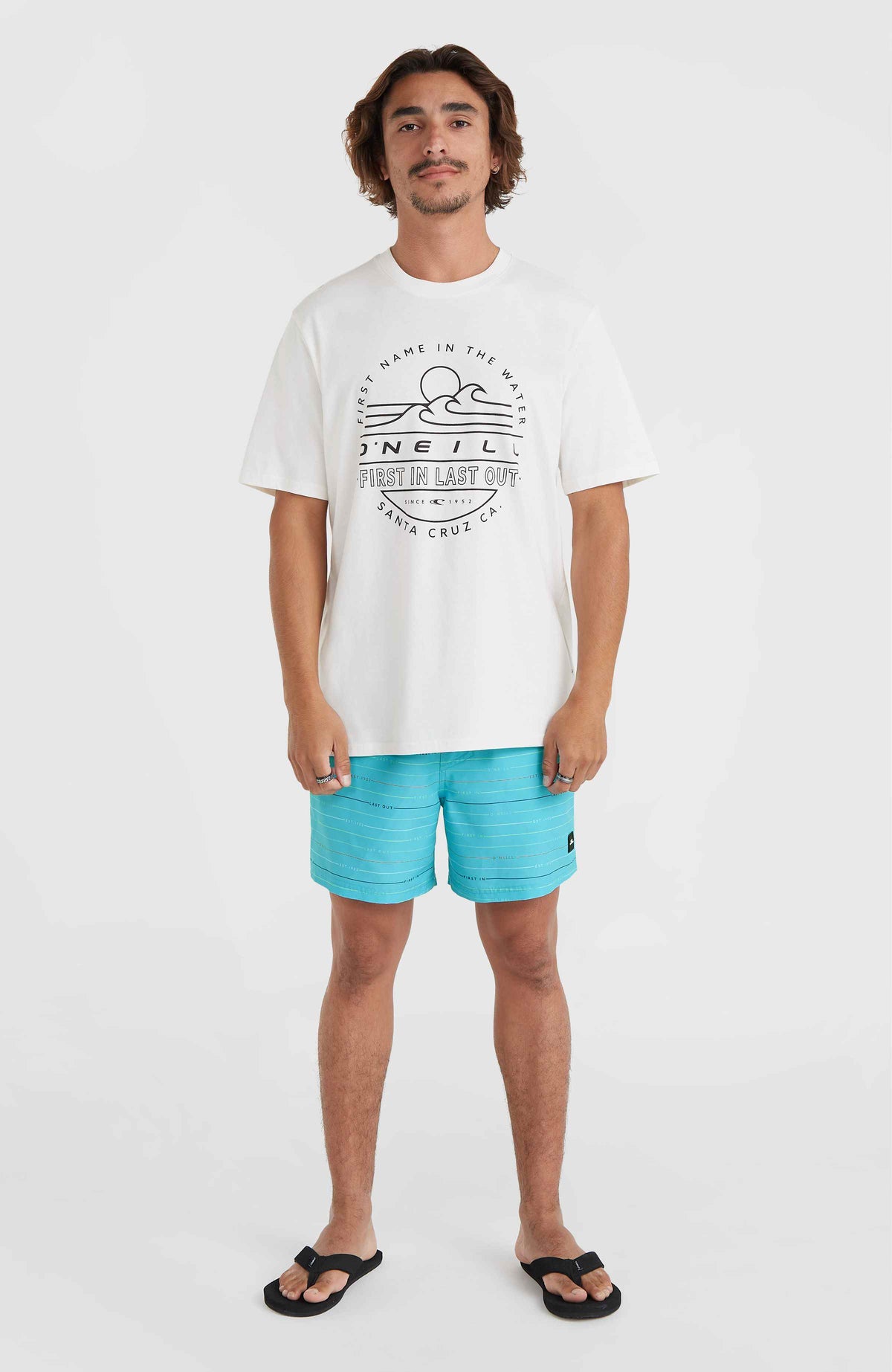 Jack O'Neill Cali First 15'' Badehose | Blue First Name Stripe