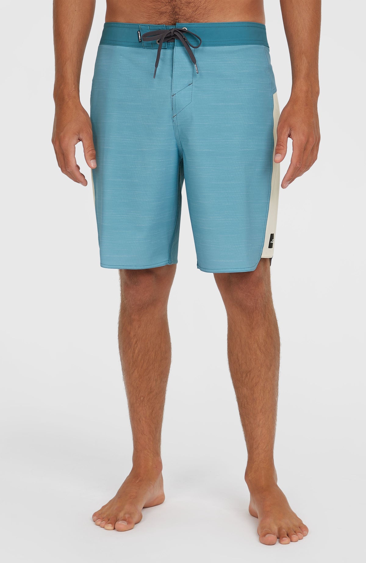 O'Neill Hyperfreak Tech Panel 19'' Boardshorts für Herren, blau, Vorderansicht am Model