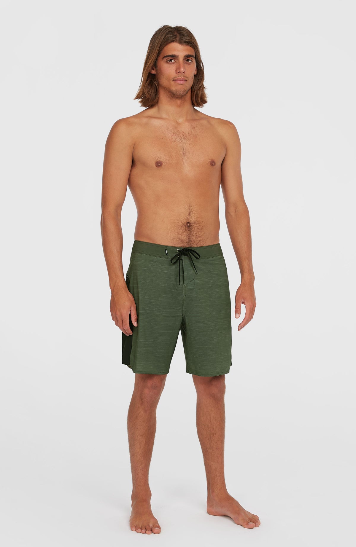 Hyperfreak Tech Panel 19'' Boardshorts für Herren, grün, Ganzkörperansicht am Model
