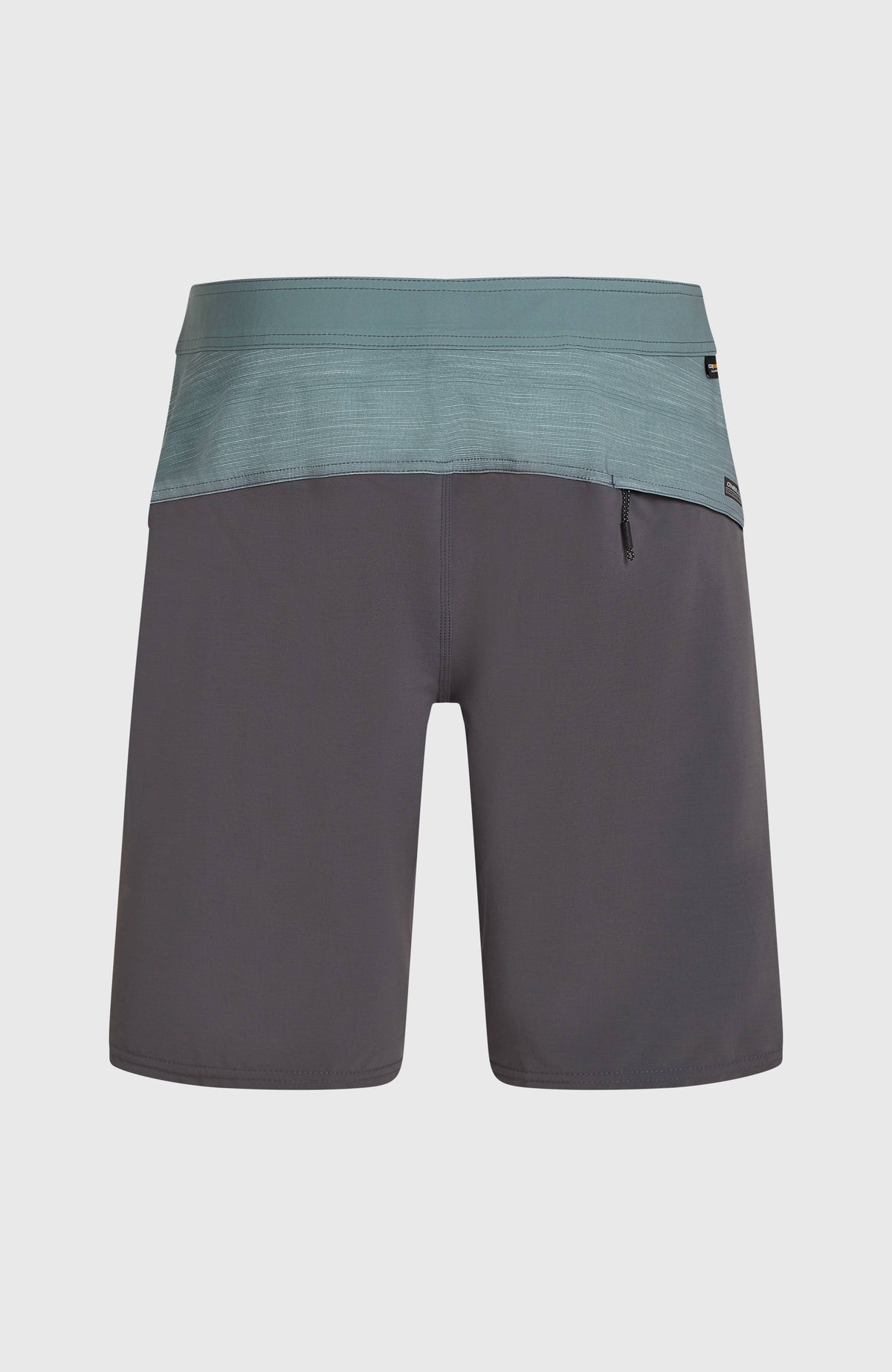 Tech Enduro 20'' Boardshorts für Herren, blau, freigestellt von hinten mit Reißverschlusstasche