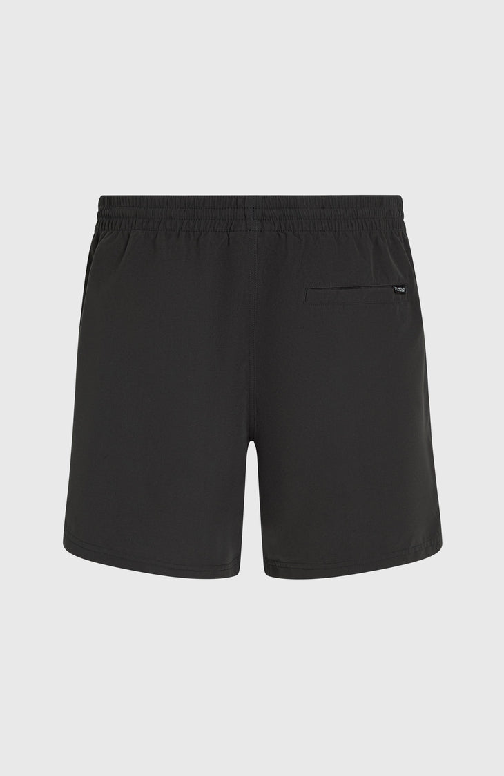 Cali Block 15'' Badehose | Black Dipped Leaves