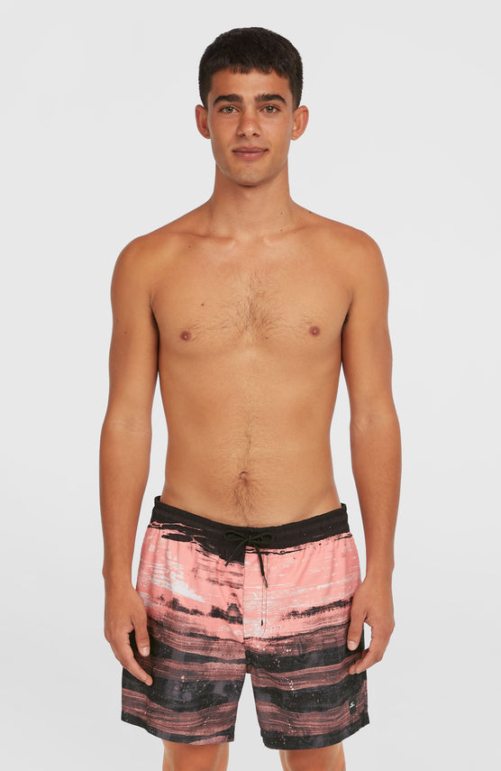 Cali Gradient 15'' Badehose | Coral Melted Texture