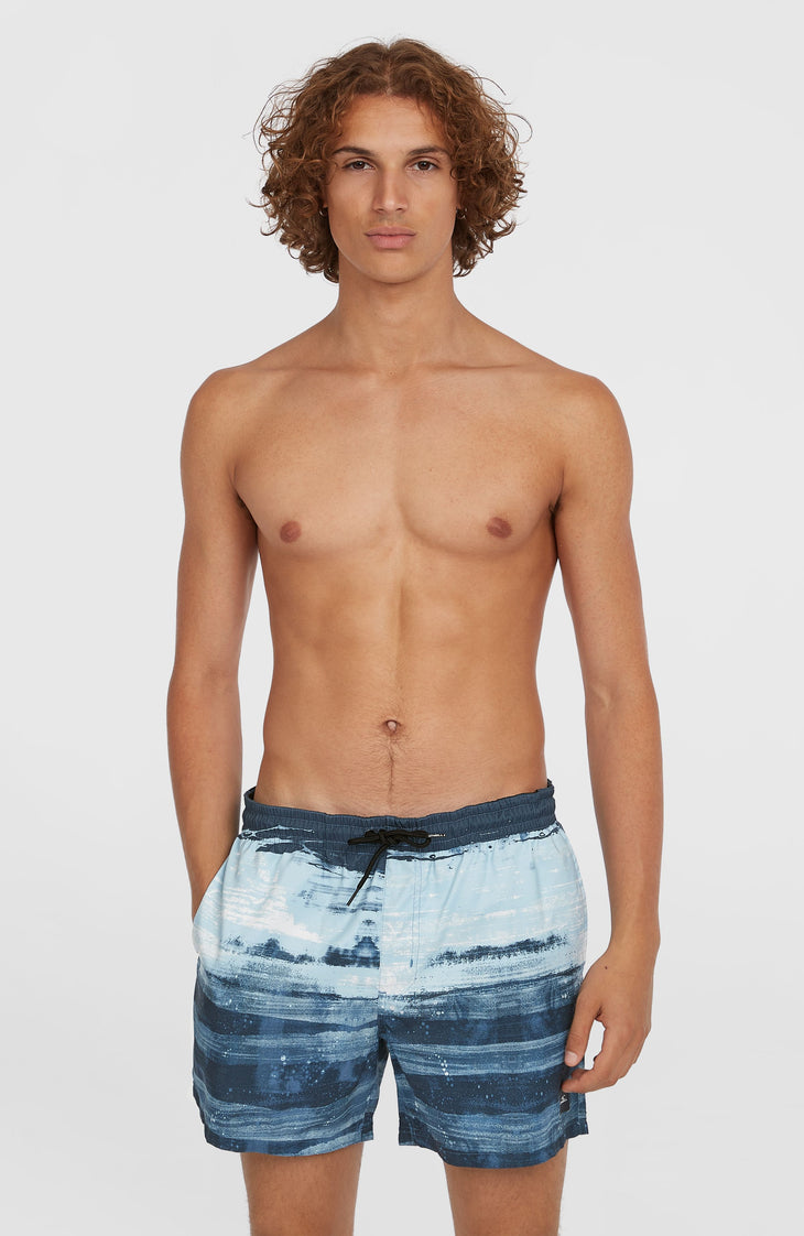 Cali Gradient 15'' Badehose | Blue Melted Texture