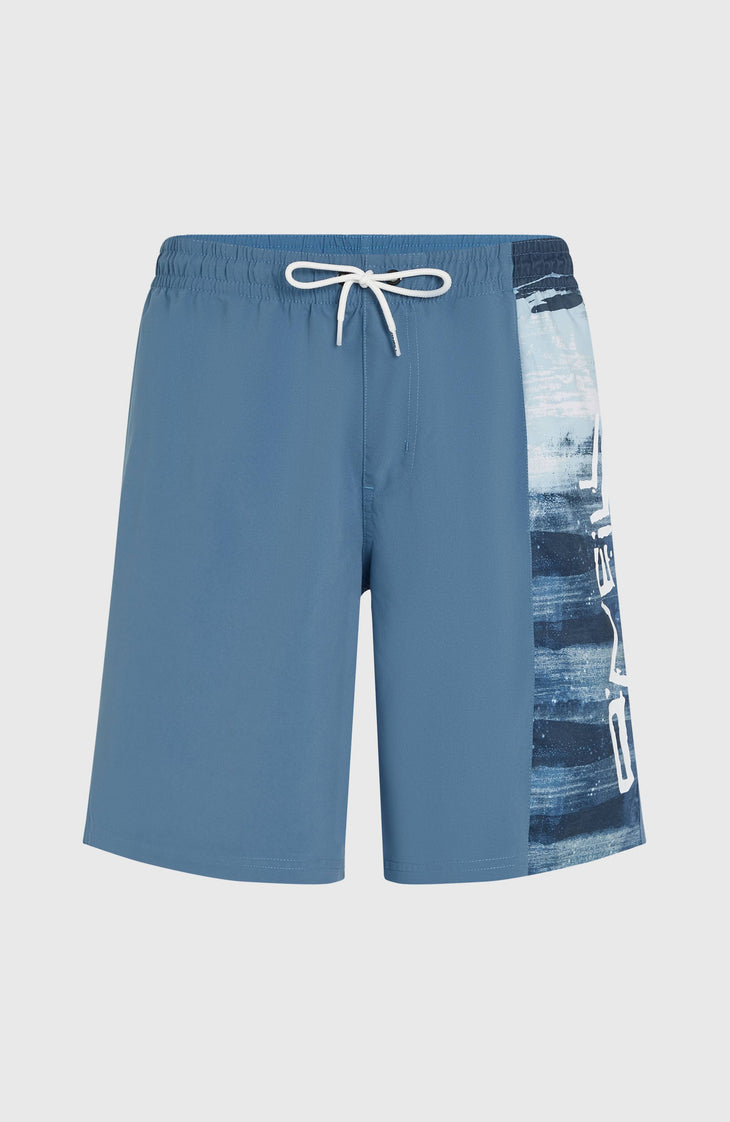 Retro 19'' Badehose | Blue Melted Texture