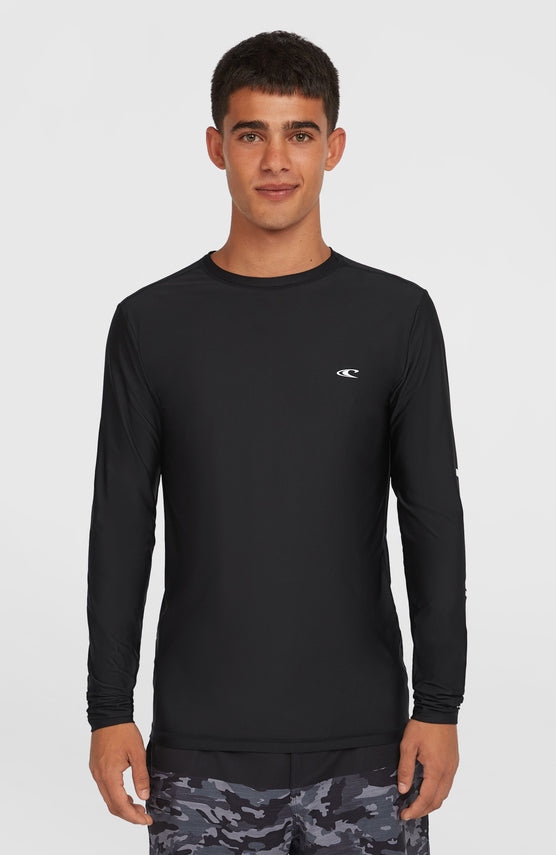 Essentials Longsleeve-Schwimmshirt | Black Out