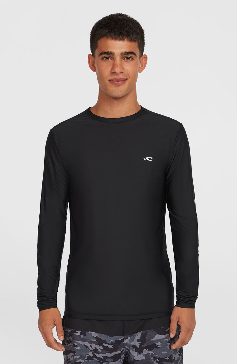 Essentials Longsleeve-Schwimmshirt | Black Out