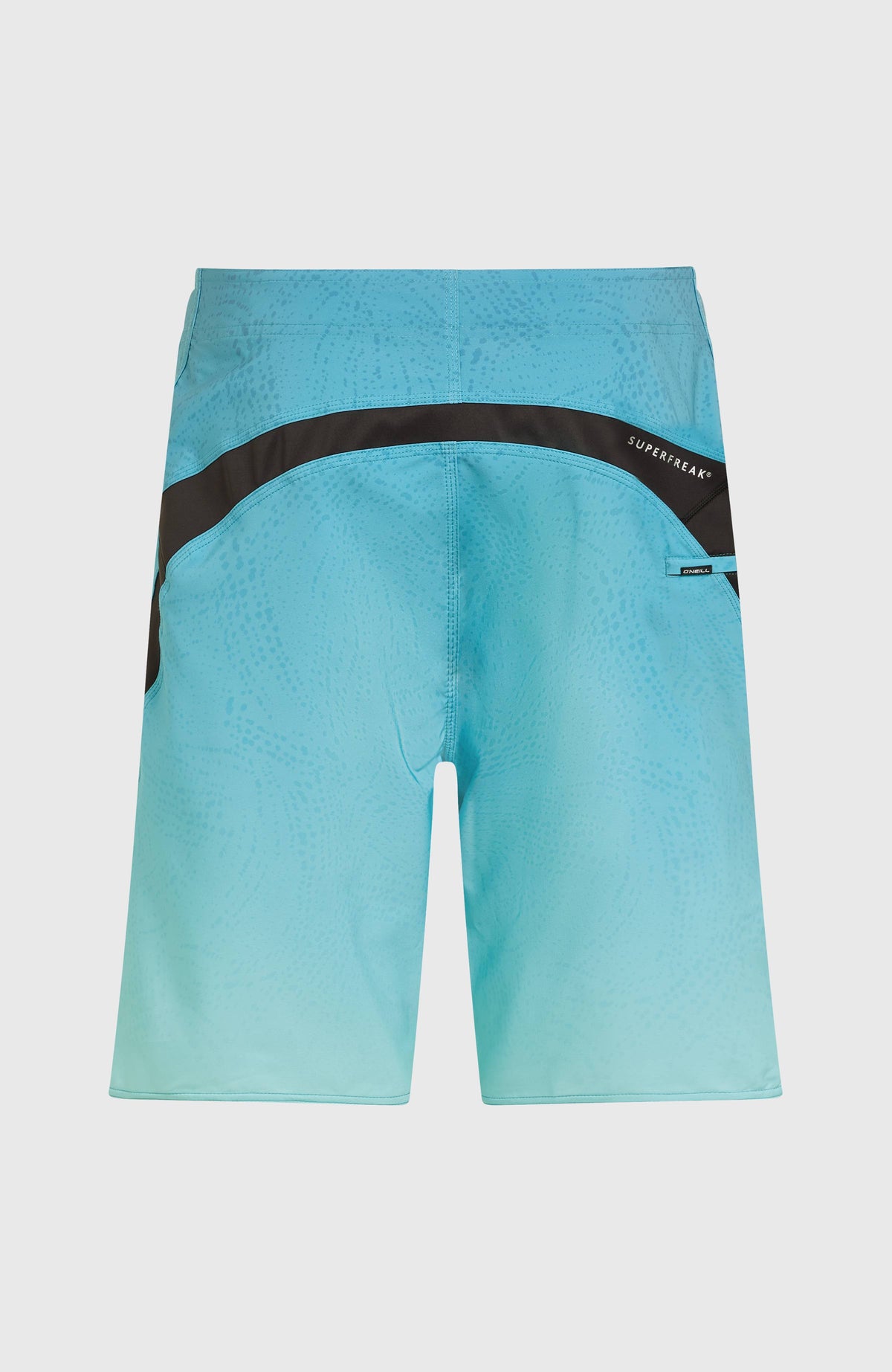 Superfreak Mysto 20'' Boardshorts für Herren, blau mit Farbverlauf in Hellblau, freigestellt von hinten