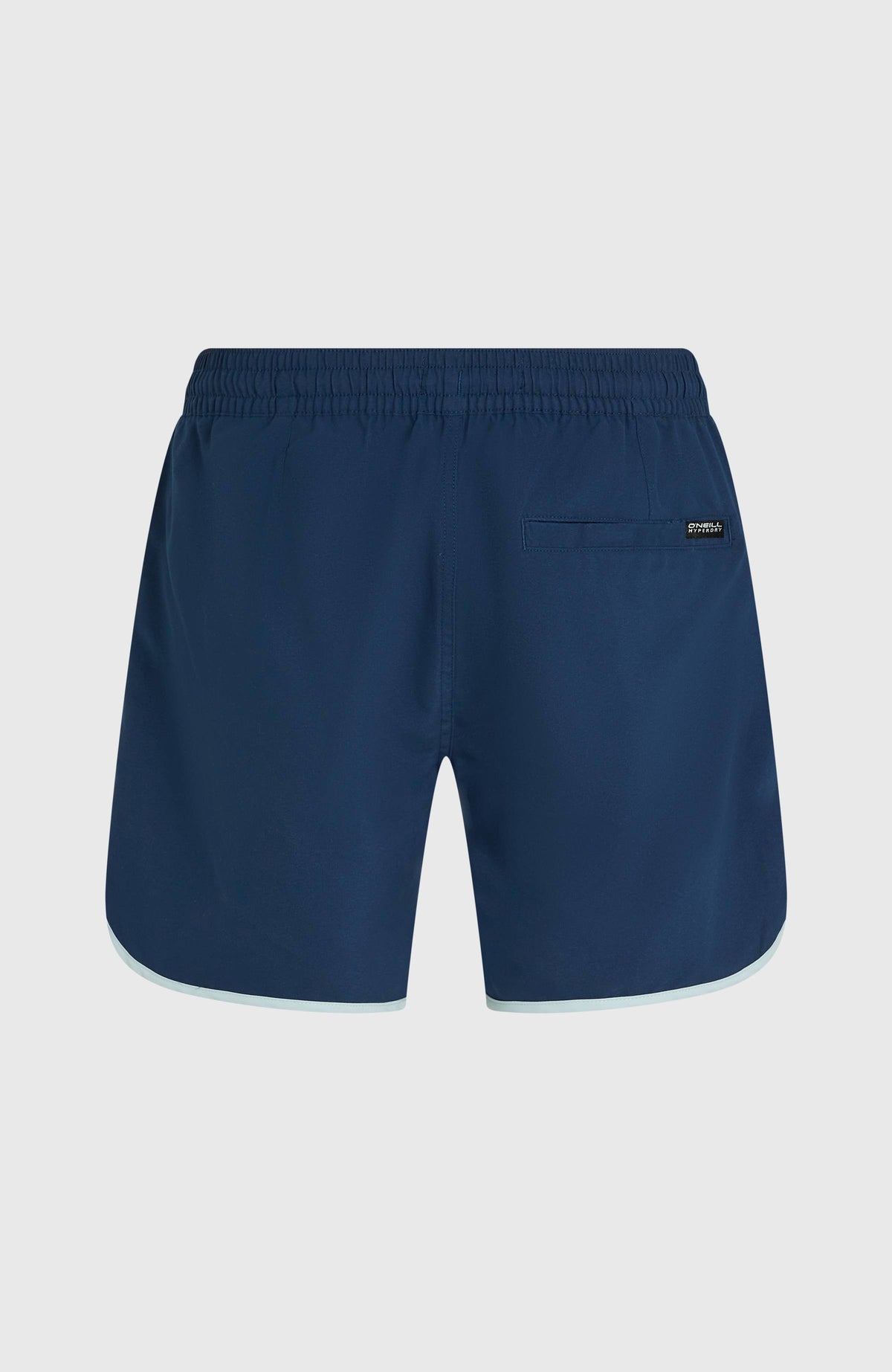 O'Riginals Scallop 16'' Badehose für Herren, blau, freigestellt von hinten mit kleiner Gesäßtasche