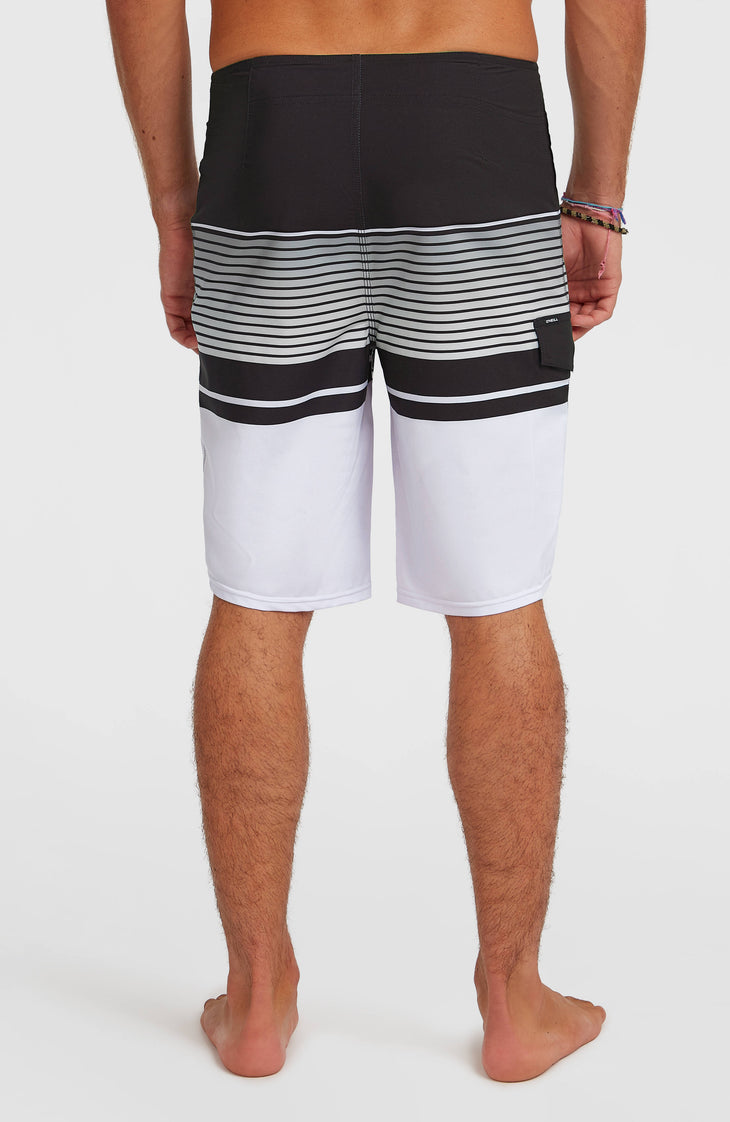 Lennox Stripe 21'' Boardshorts | White Lennox Stripe