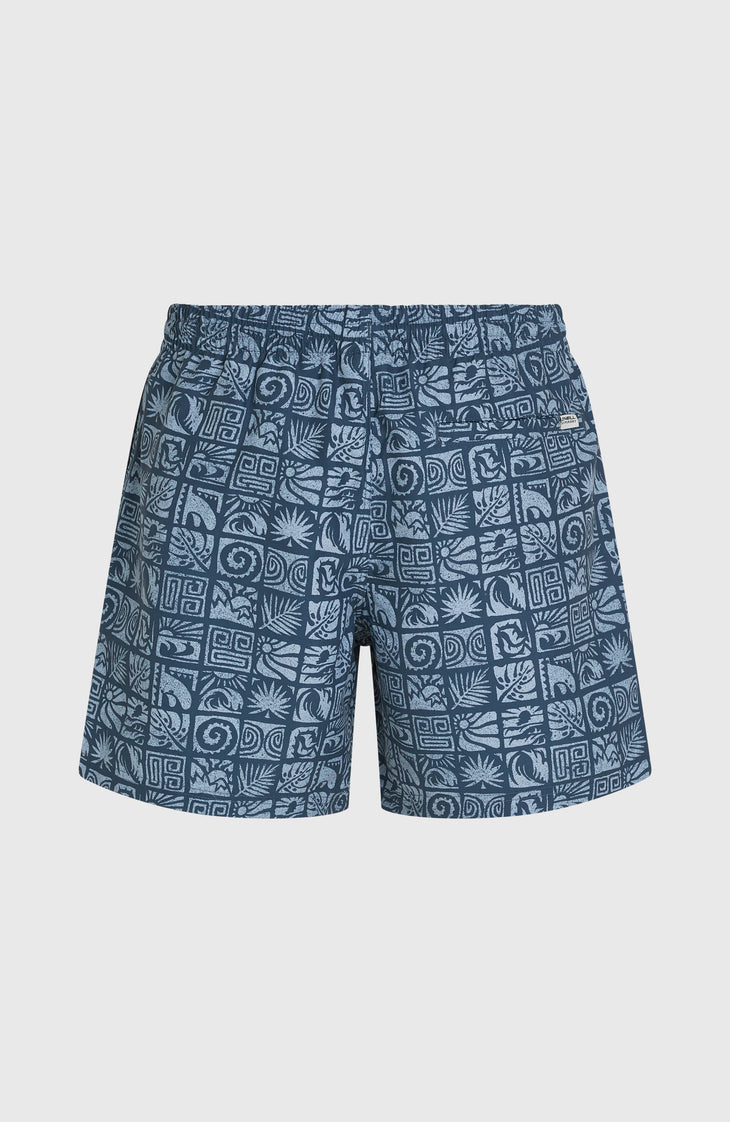 O'Neill Print 16'' Badehose | Dark Blue Bricks