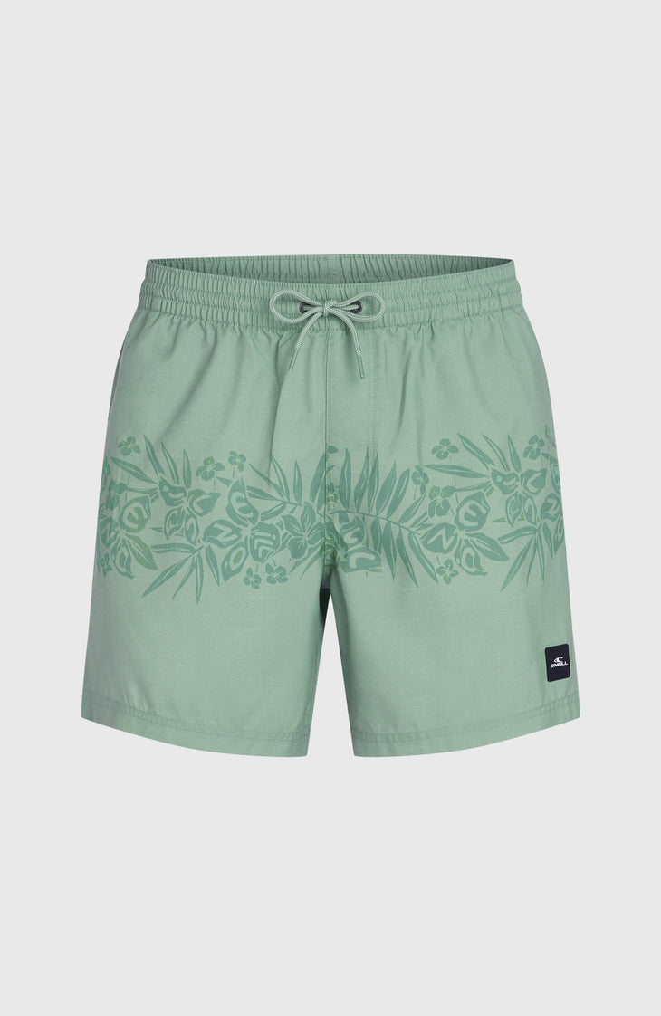 O'Neill Uni Flower 16'' Badehose | Green Tropical Stripe