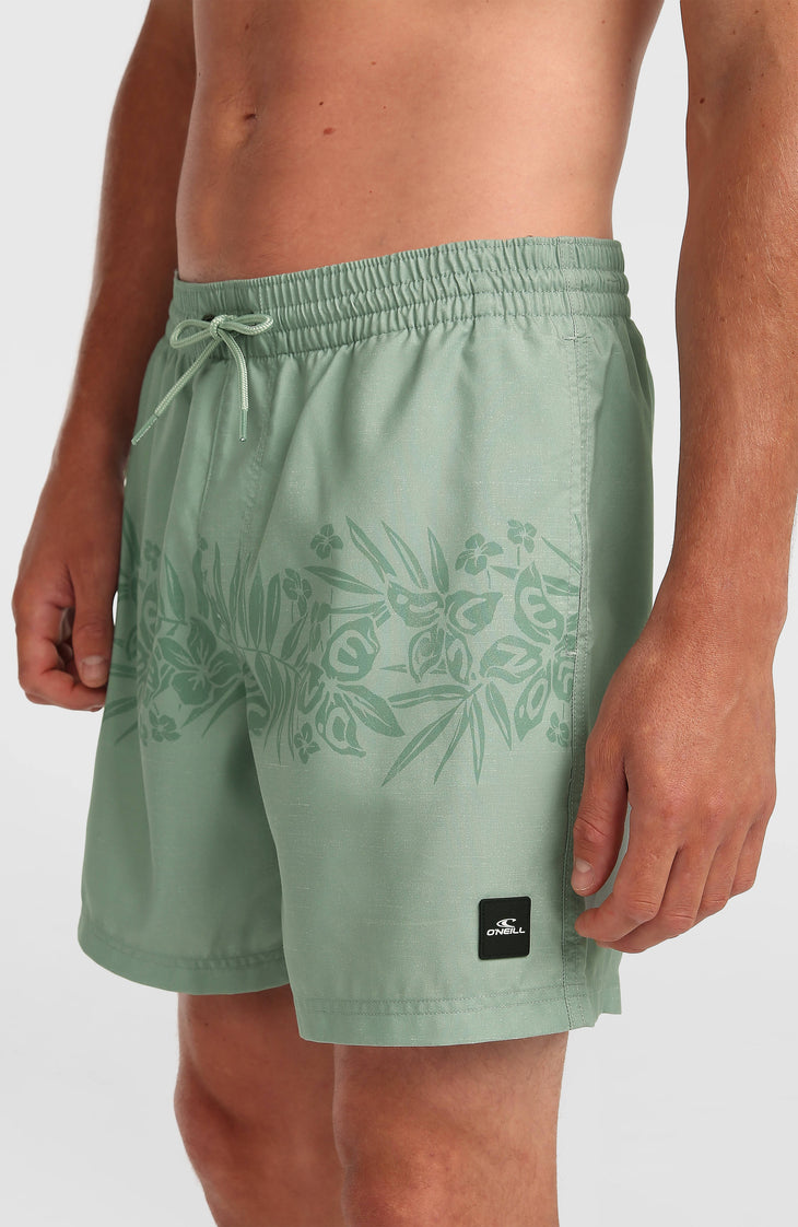 O'Neill Uni Flower 16'' Badehose | Green Tropical Stripe