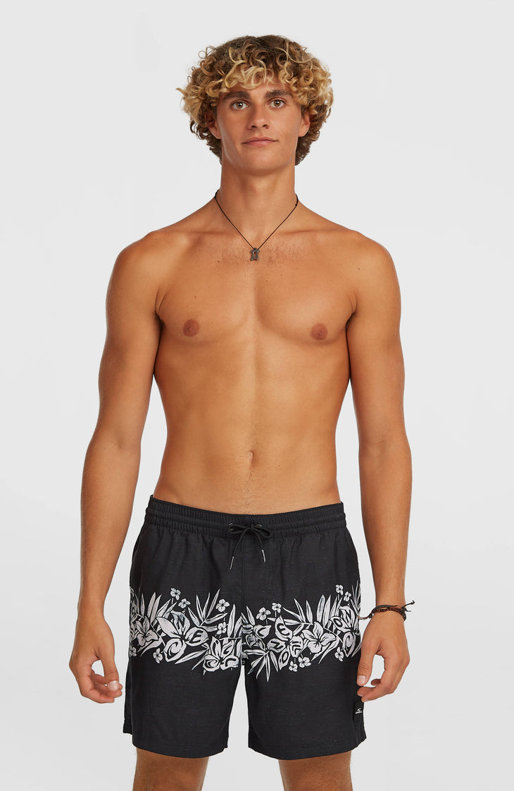 O'Neill Uni Flower 16'' Badehose | Black Tropical Stripe