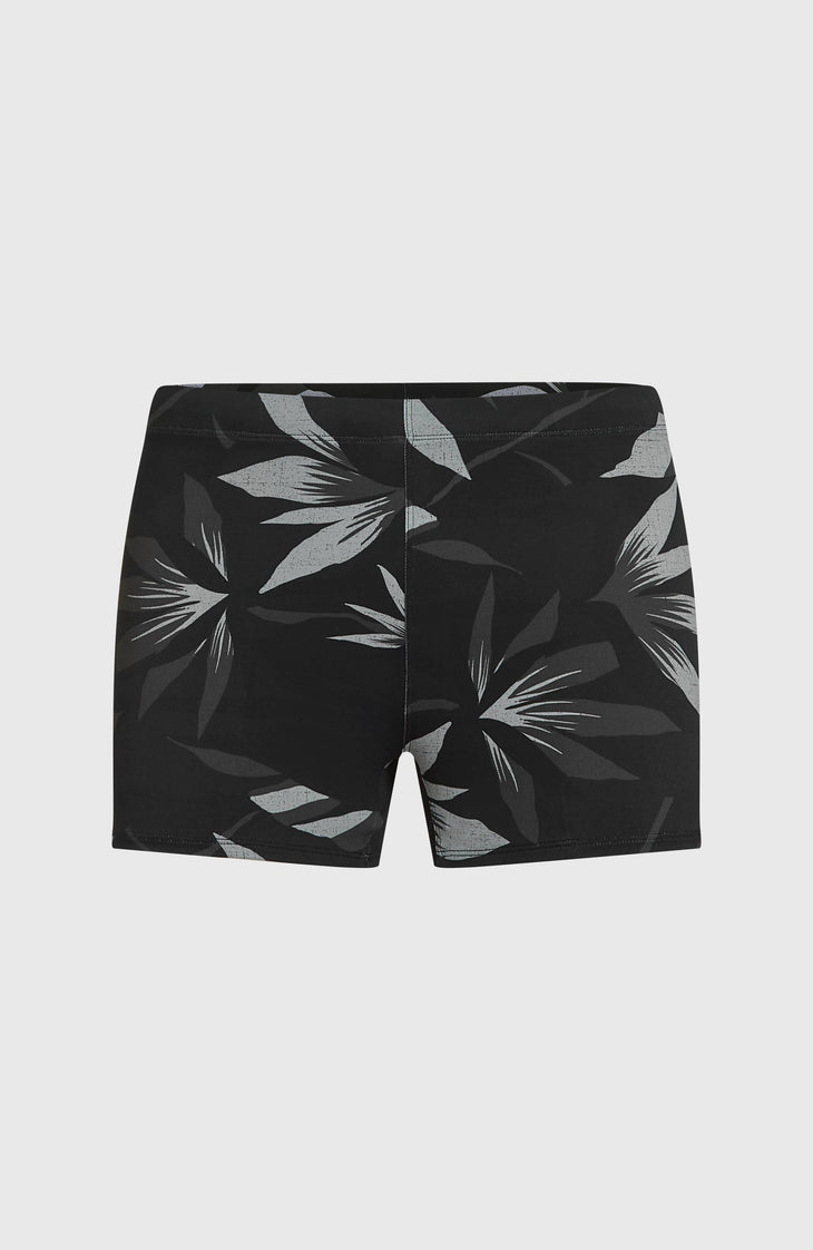 Essentials All-Over-Print Racer Badehose | Black Tropicana Small