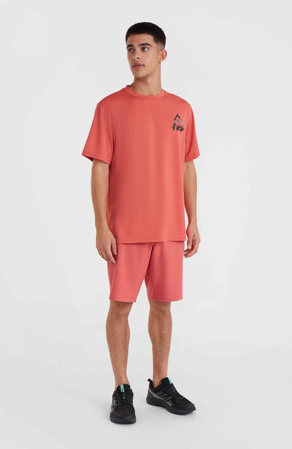 O'Neill Hybrid Logo Polygiene T-Shirt | Red Orcher
