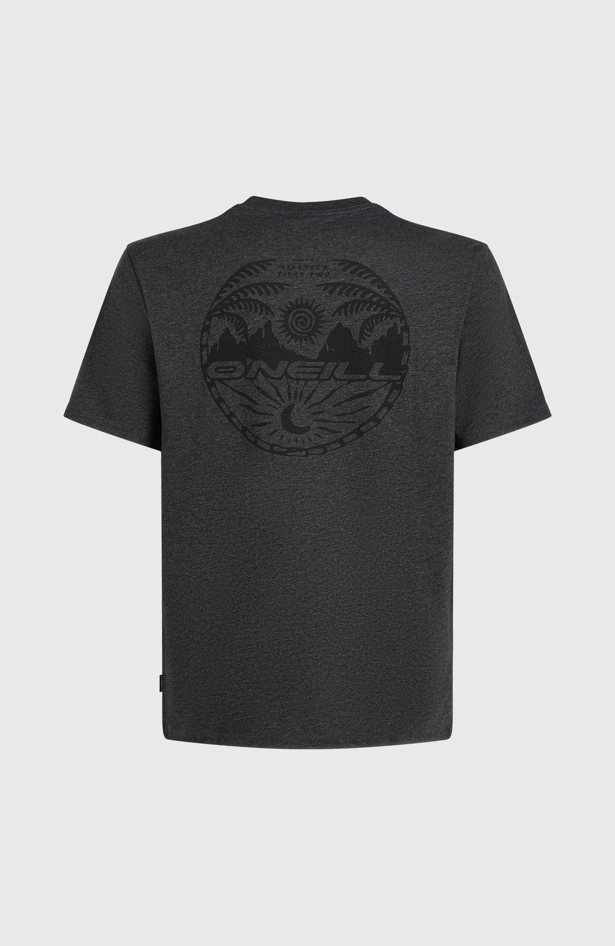 Back Print T-Shirt für Herren, schwarz, freigestellt von hinten mit großem Rückenprint
