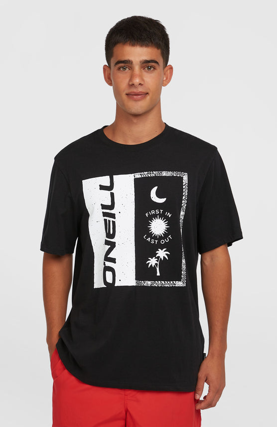 Front Print T-Shirt | Black Out