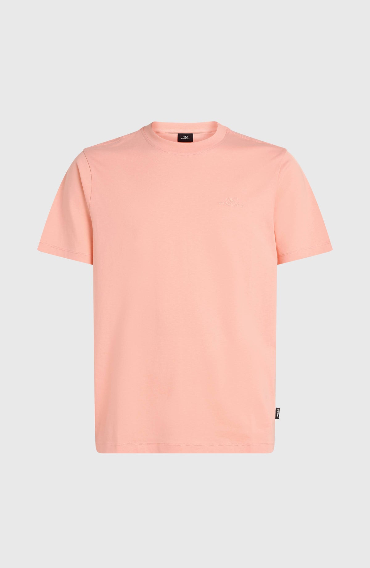 Pinkes Small Logo T-Shirt für Herren, freigestellt von vorne