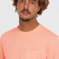 Slub Chest Pocket T-Shirt | Coral Pop