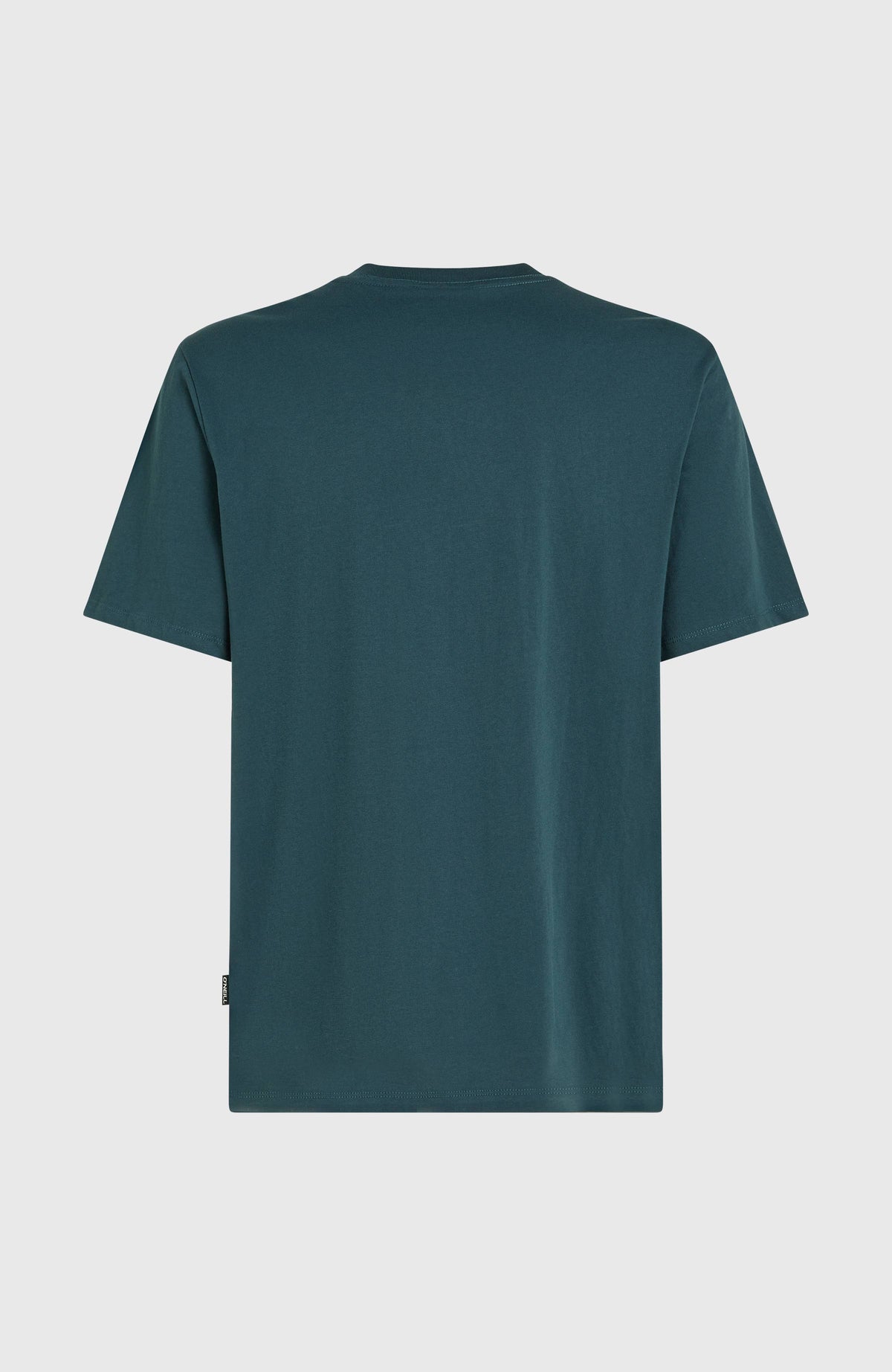 Chest Print T-Shirt für Herren, blau, freigestellt von hinten mit kleinem Flag-Label am Saum