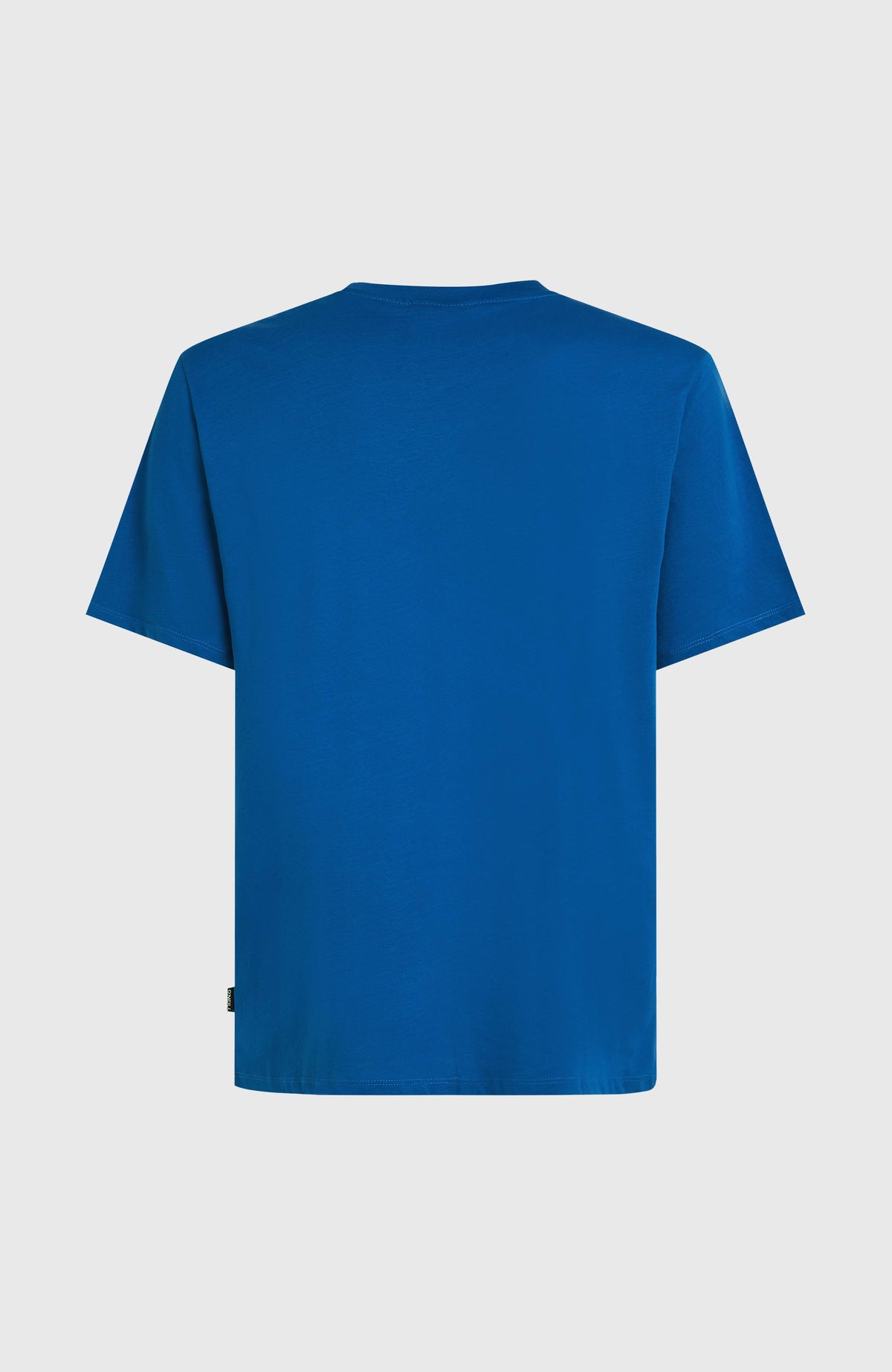Original Cali Logo T-Shirt für Herren, blau mit Logo-Print in Weiß, flach liegend von hinten