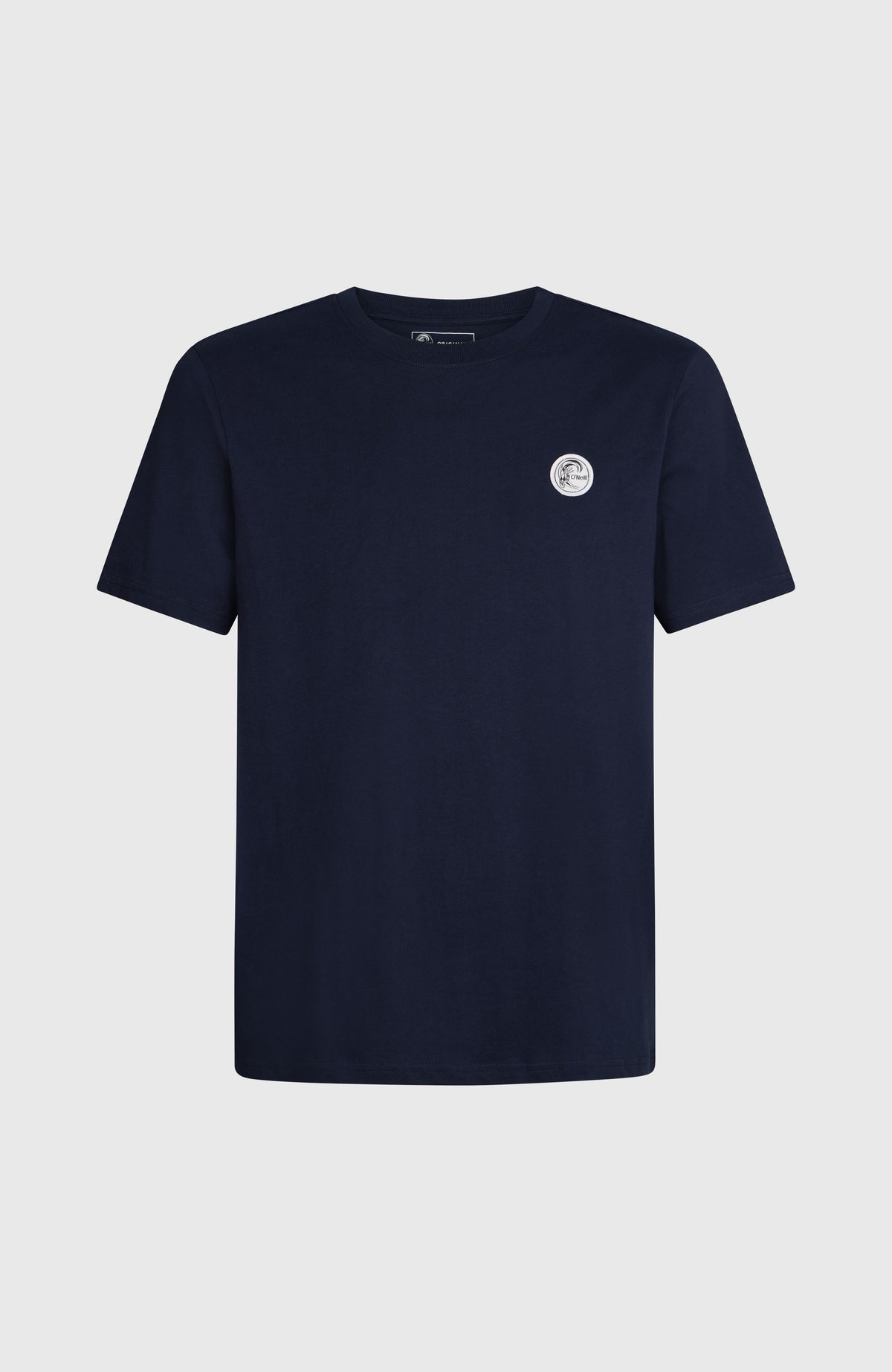 O'Neill O'Riginals Badge T-Shirt für Herren, blau, freigestellt von vorne, mit rundem Logo-Badge