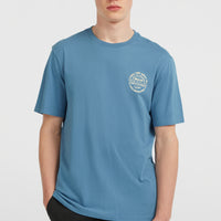 Chest-Print T-Shirt | Mozart Blue
