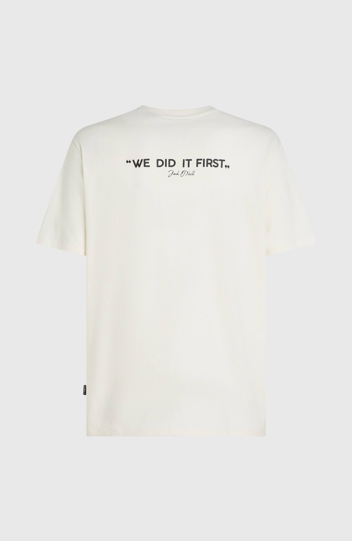 Polygiene Cotton Graphic T-Shirt für Herren, weiß mit Logo-Print in Schwarz, Produktansicht freigestellt von hinten