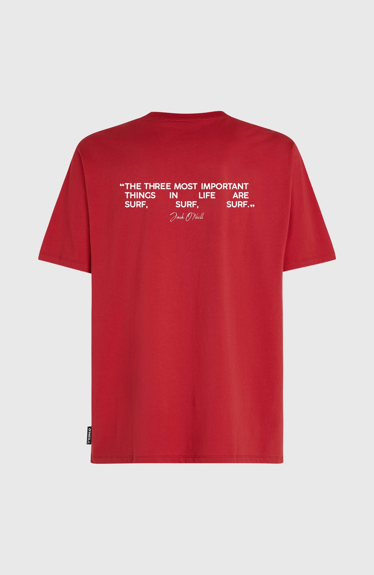 Polygiene Cotton Graphic T-Shirt für Herren, rot, freigestellt von hinten mit Print am Rücken