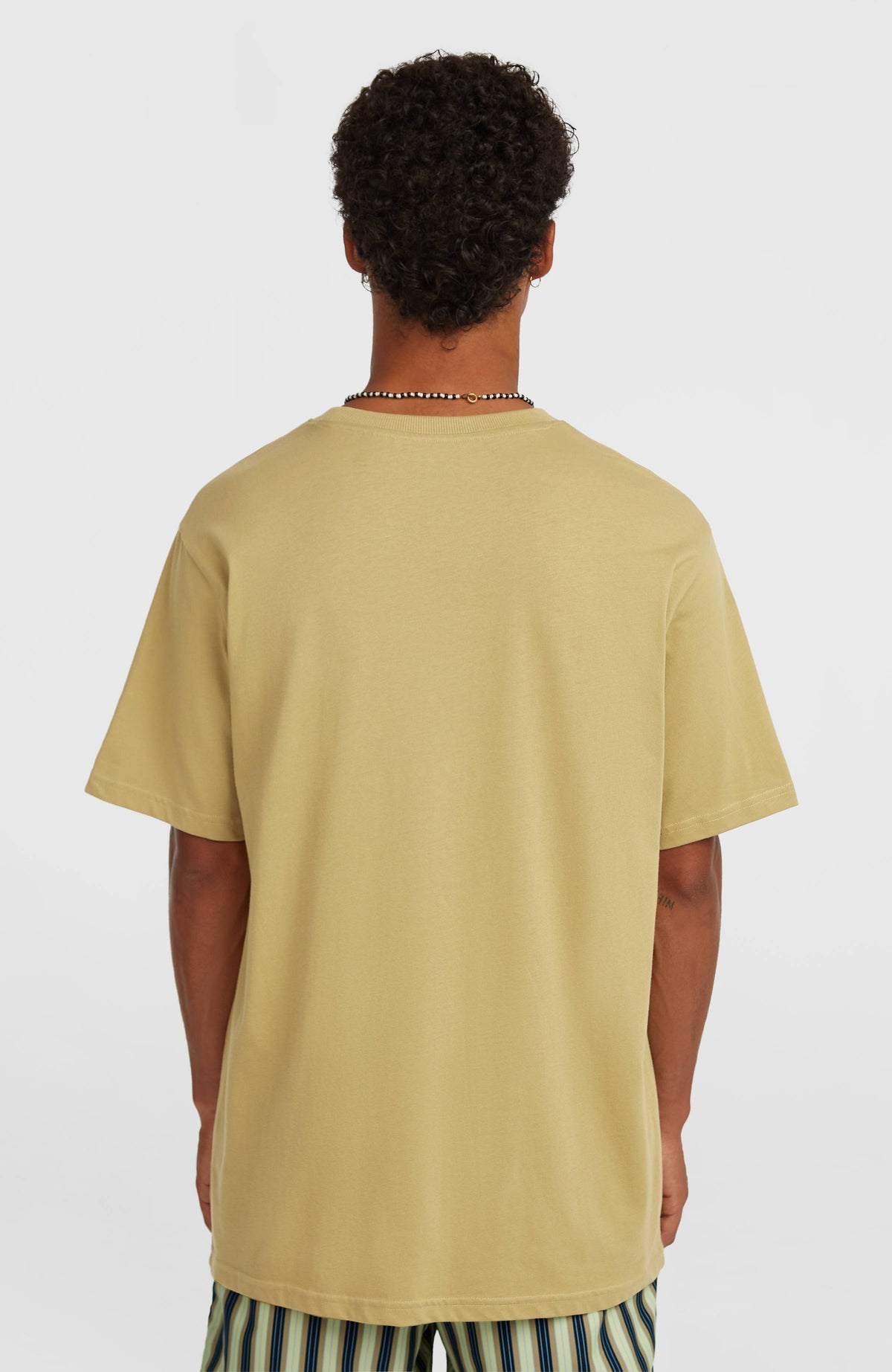 O'Riginals Badge T-Shirt für Herren, beige, Rückansicht am Model
