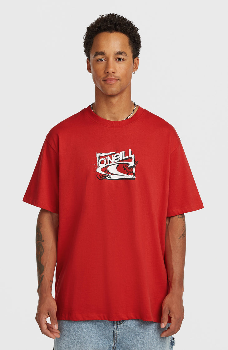 Essentials 90s Logo T-Shirt | High Risk Red