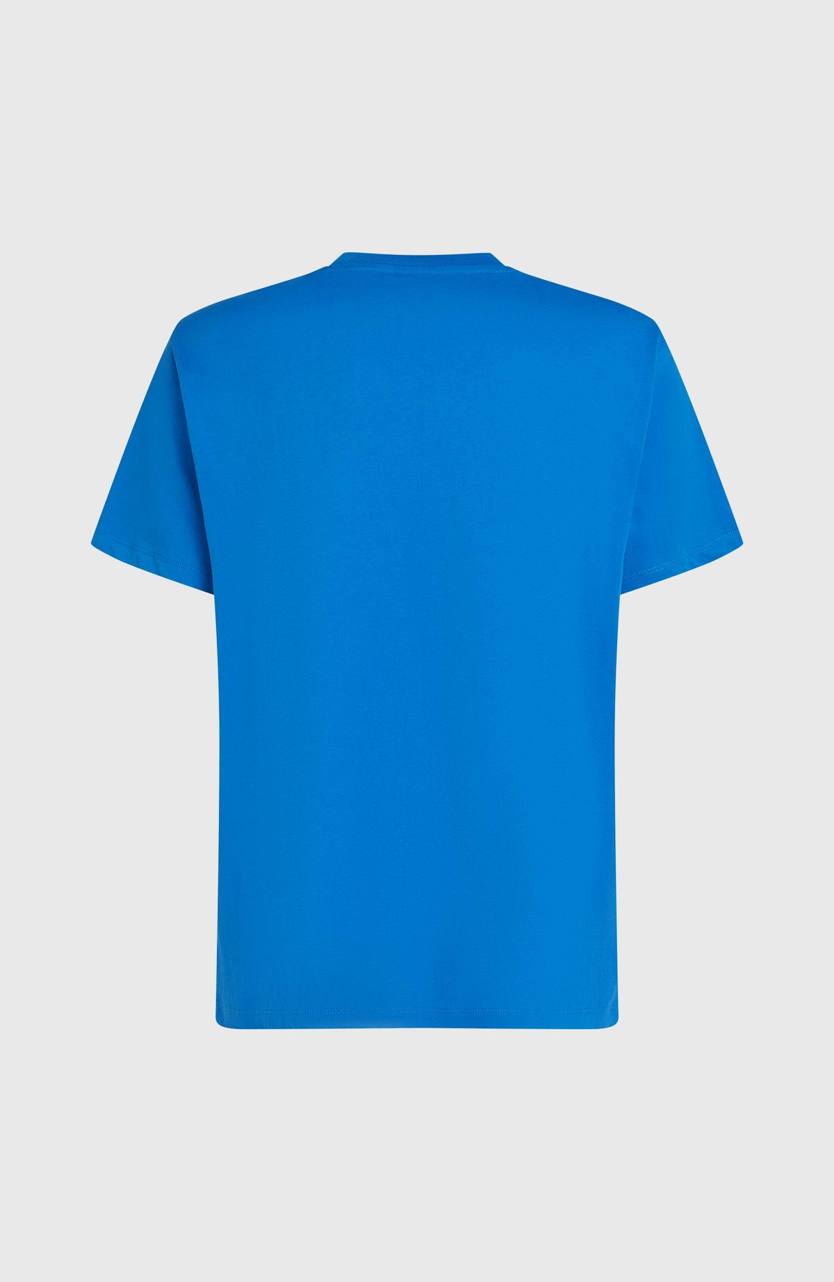 Gradient T-Shirt für Herren, blau, flach liegend von hinten mit unifarbener Rückseite