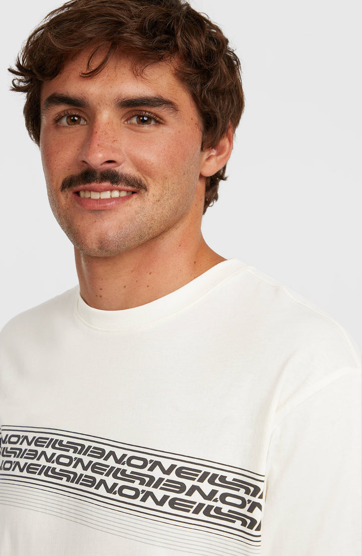 O'Neill Logo Stripe T-Shirt | Snow White