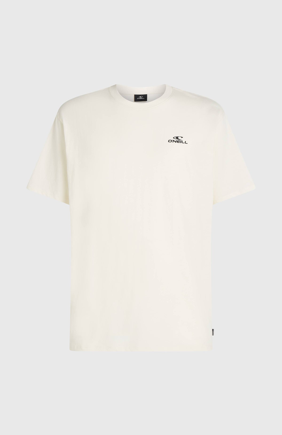 Small Logo T-Shirt für Herren, weiß mit Logo-Print in Schwarz, freigestellt von vorne