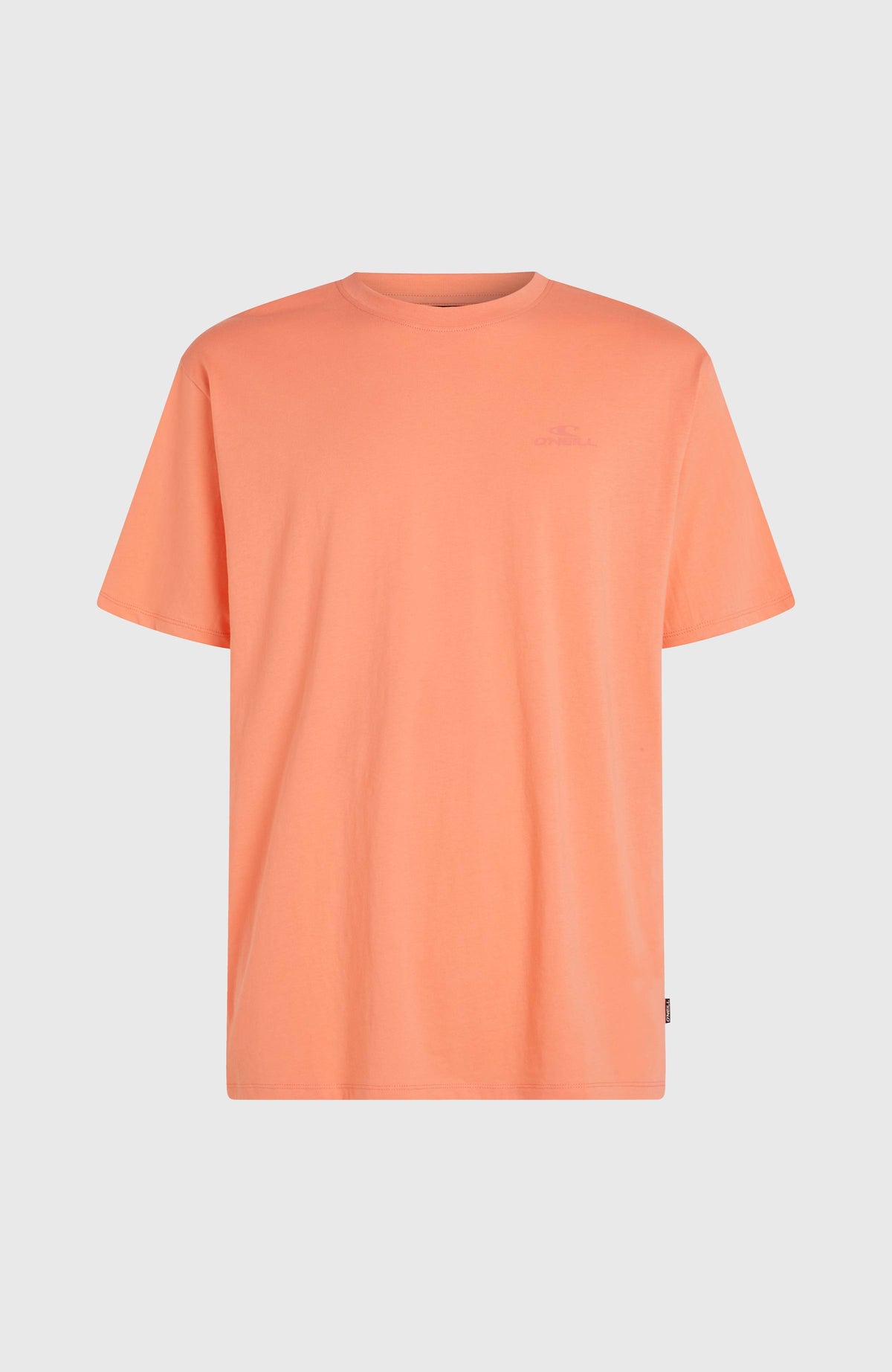 Small Logo T-Shirt für Herren, orange, flach liegend von vorne, dezenter Logo-Print auf der Brust