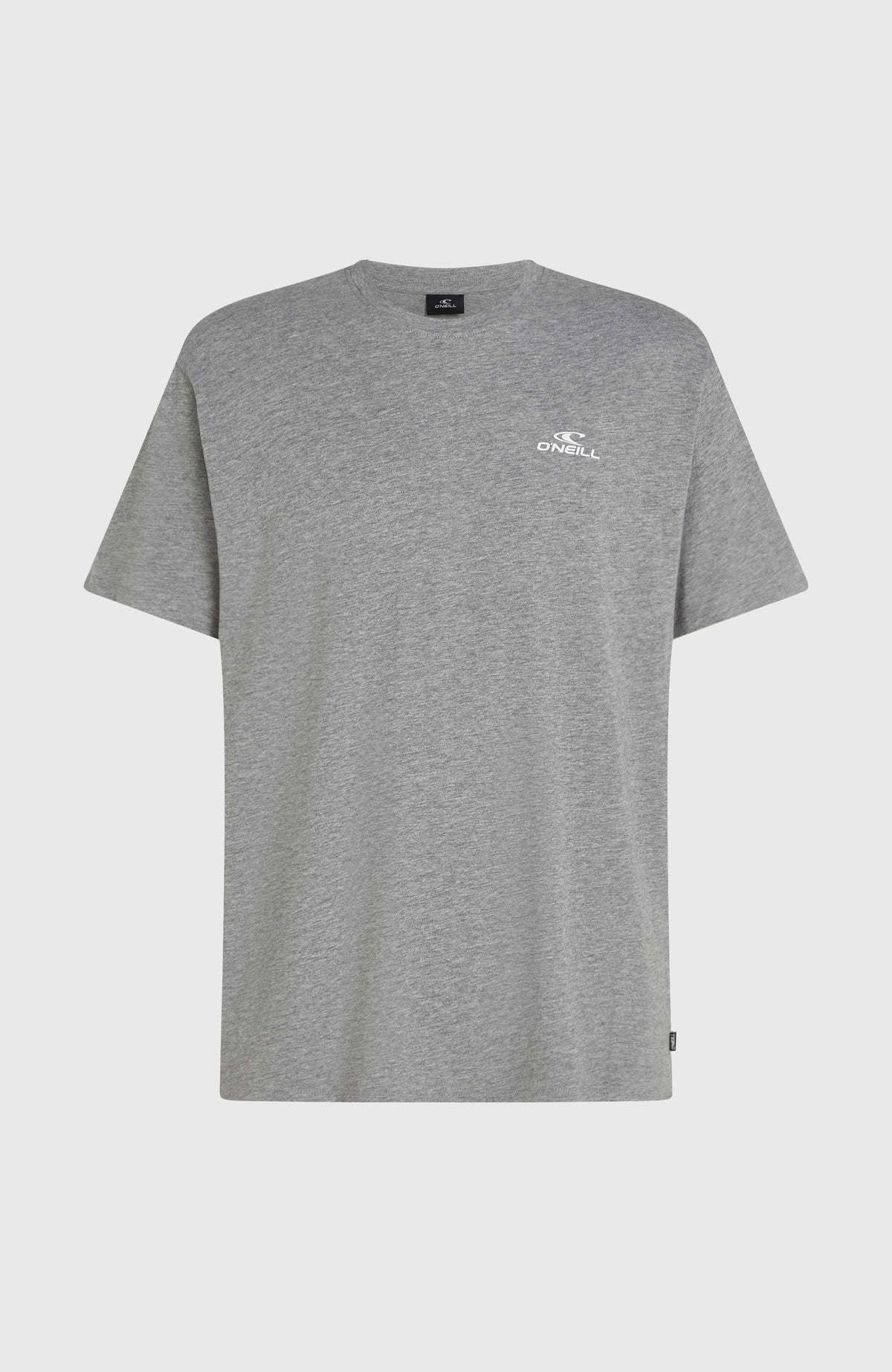 Small Logo T-Shirt für Herren, grau mit Logo-Print in Weiß, freigestellt von vorne