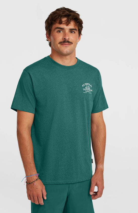 Melange Chest-Print T-Shirt | Botanical Heat
