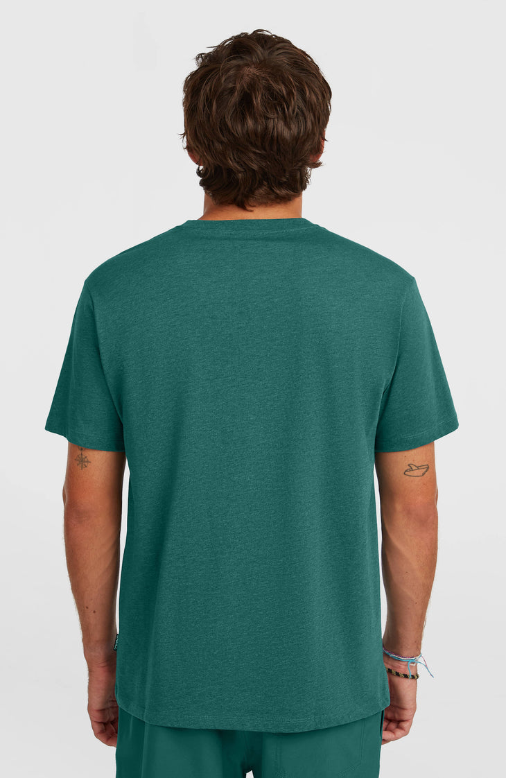 Melange Chest-Print T-Shirt | Botanical Heat