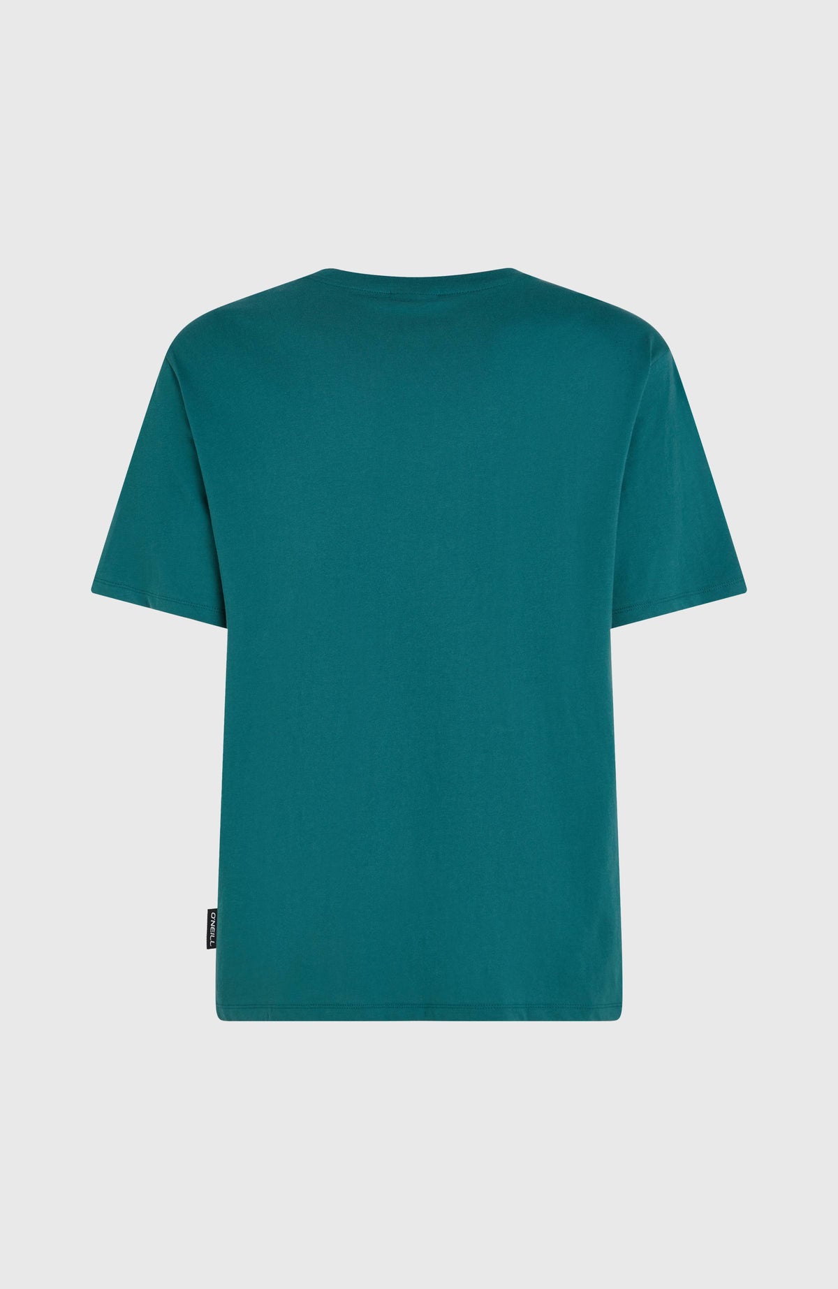 Original Cali T-Shirt für Herren, grün, freigestellt in der Rückansicht mit kleinem Logo-Label am Saum