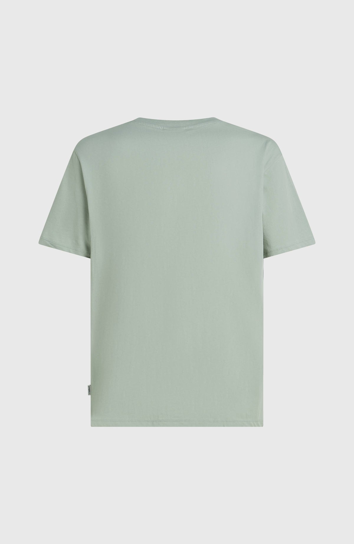 Original Cali T-Shirt für Herren, grün, freigestellt von hinten mit Label-Flag am Saum