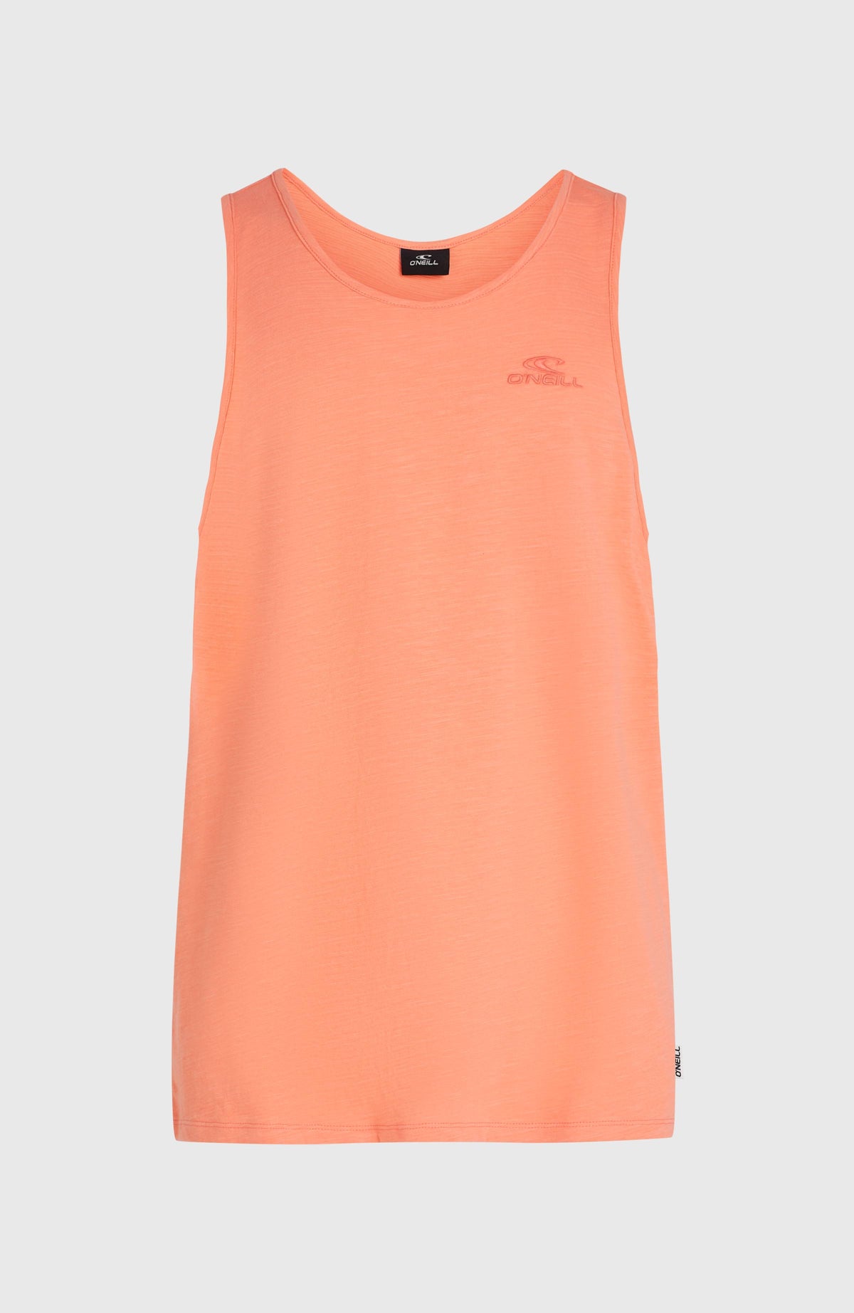 Slub Tanktop für Herren, orange, freigestellt von vorne