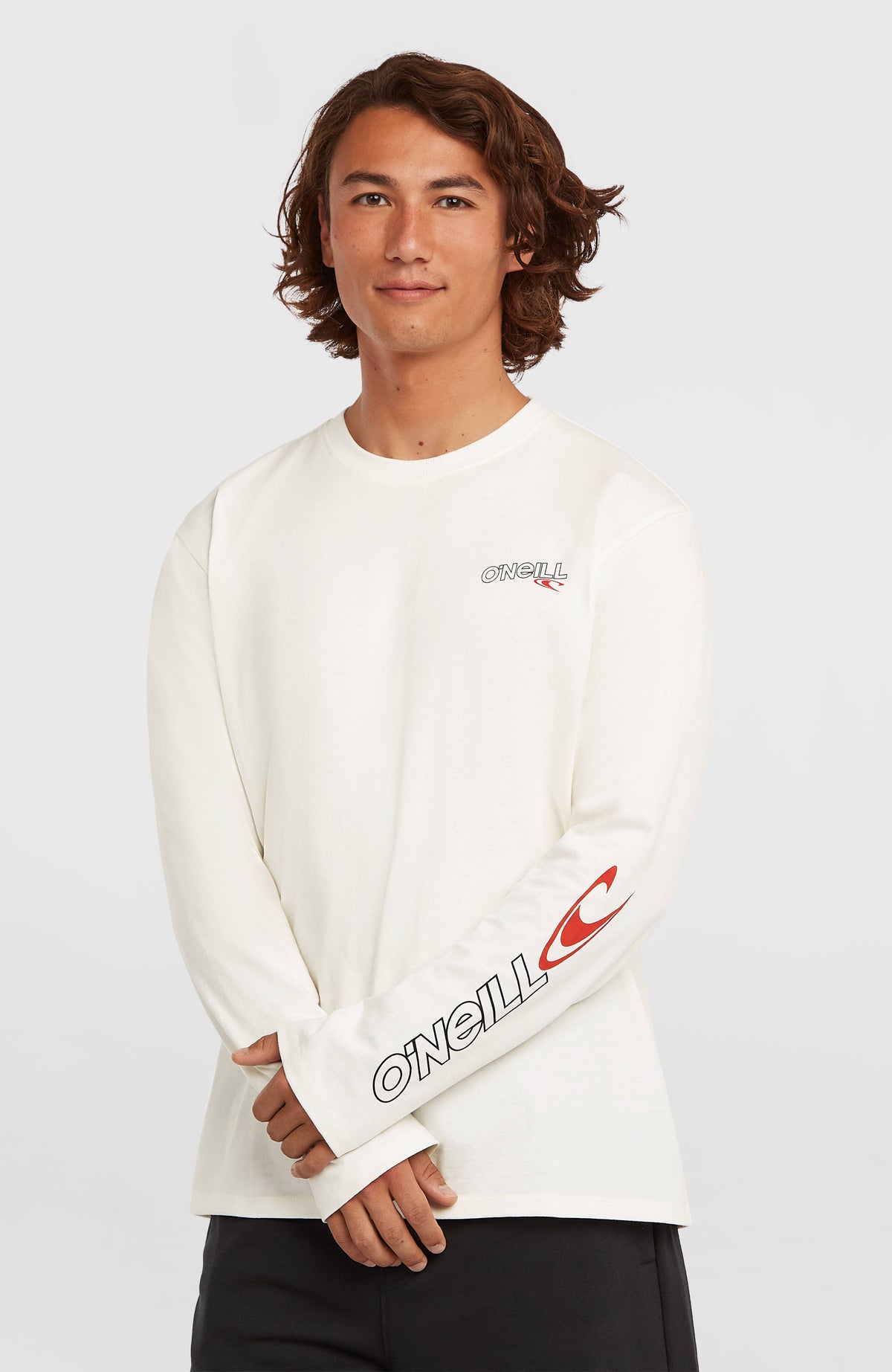 Essentials 90s Logo Langarmshirt | Snow White