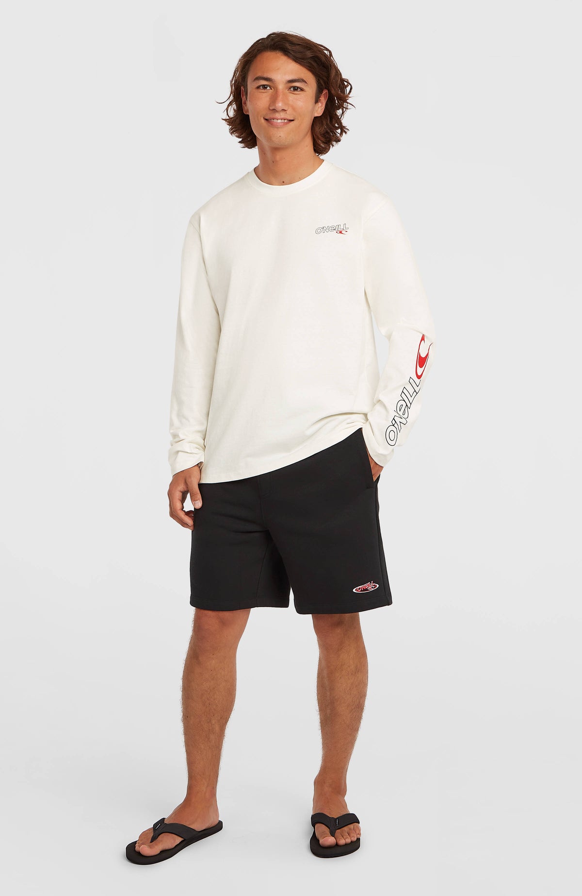 Essentials 90s Logo Langarmshirt | Snow White