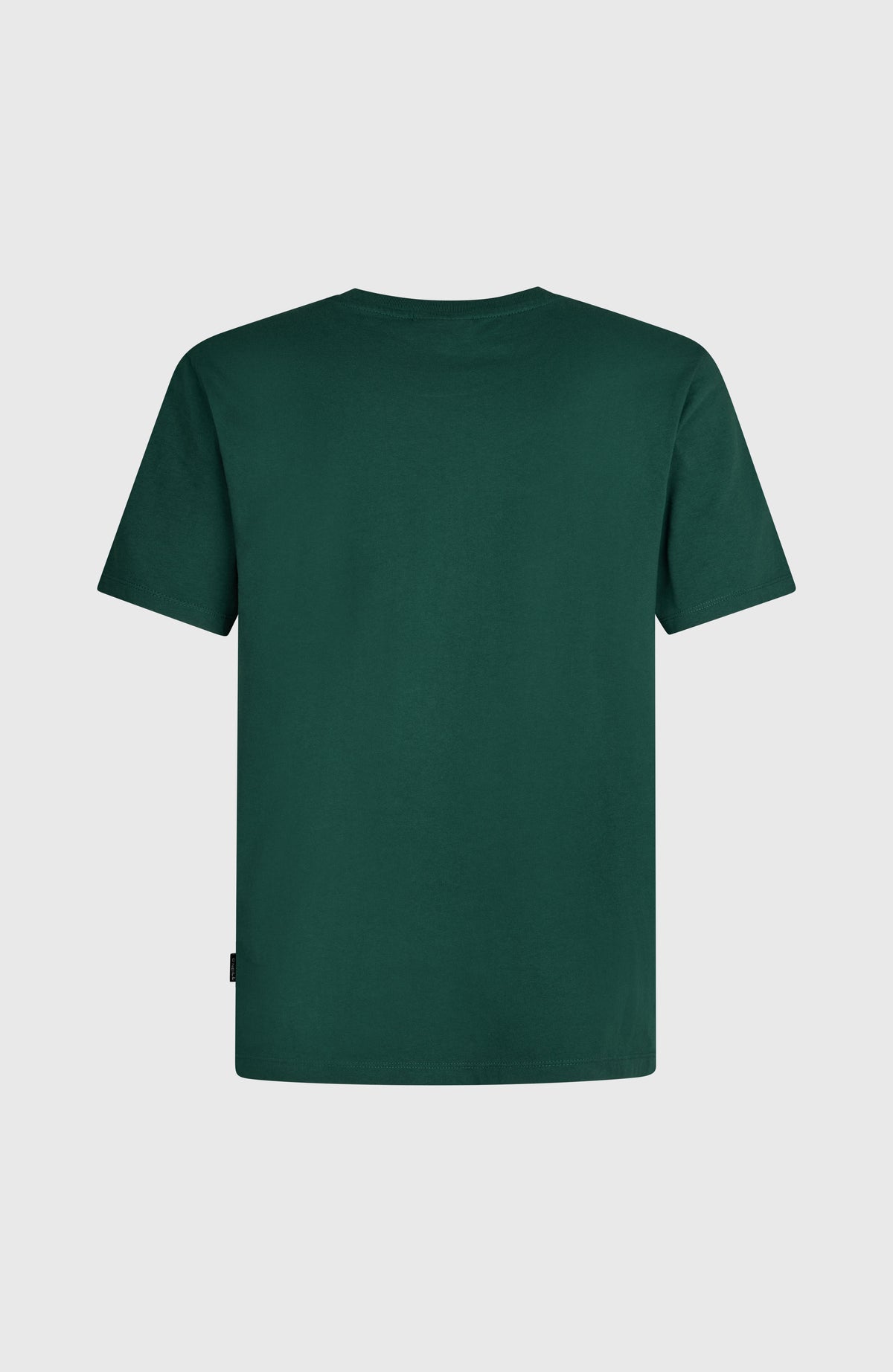 CALI T-SHIRT für Herren, grün mit Logo-Print in Weiß, Rückansicht freigestellt