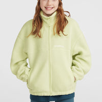 Flauschige Fleecejacke mit Reißverschluss | Lime Wash