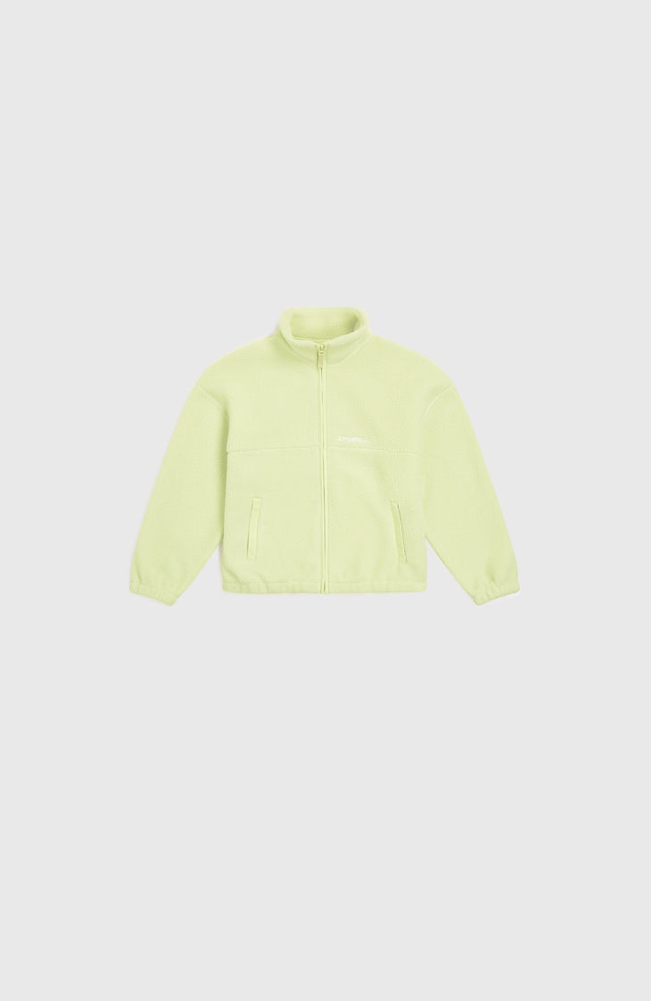 Flauschige Fleecejacke mit Reißverschluss | Lime Wash
